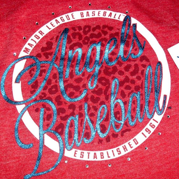 Los Angeles Angels Girls Kids Tank Top T-Shirt sz XL 16 New Mlb All Red - Picture 2 of 4